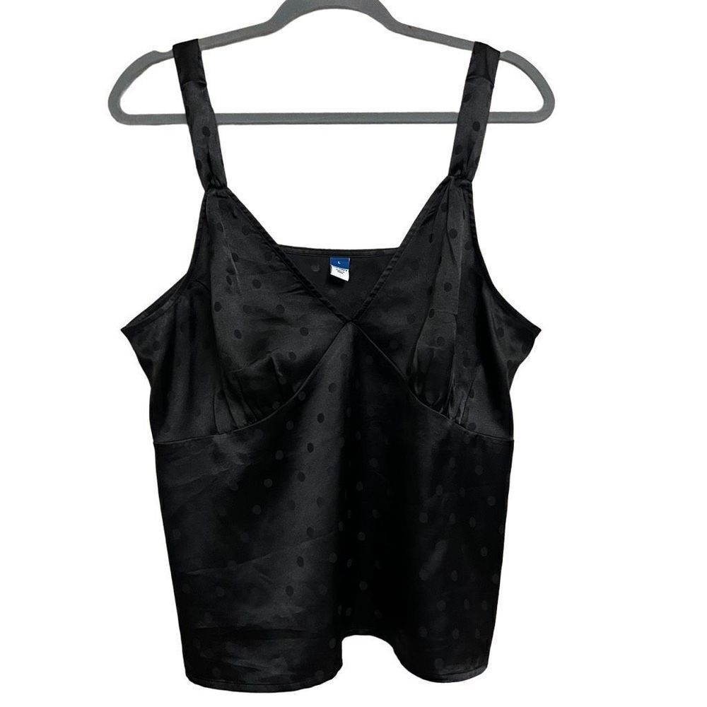 Old Navy Satin Polka Dot V-Neck Tank Top Size Large